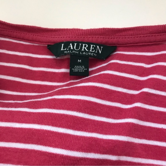 Ralph Lauren Pink Stripe Tee - Picture 7 of 9